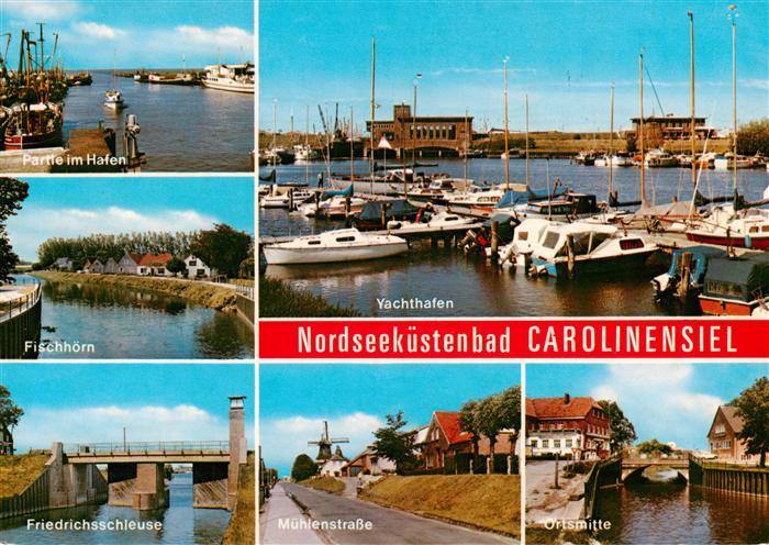Carolinensiel Ostfriesland Hafenpartie Fischhoern Friedrichsschleuse Yachthafen