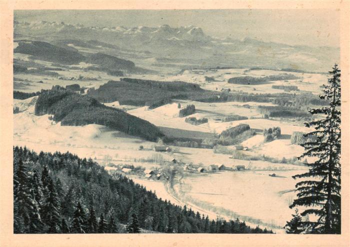 Grossholzleute am Fusse des Schwarzen Grates mit Saentisgruppe