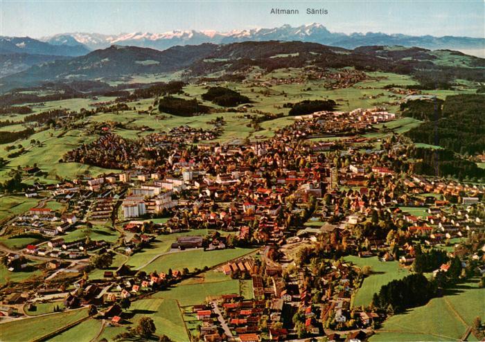 Lindenberg Allgaeu Fliegeraufnahme mit Schweizer Hochalpen