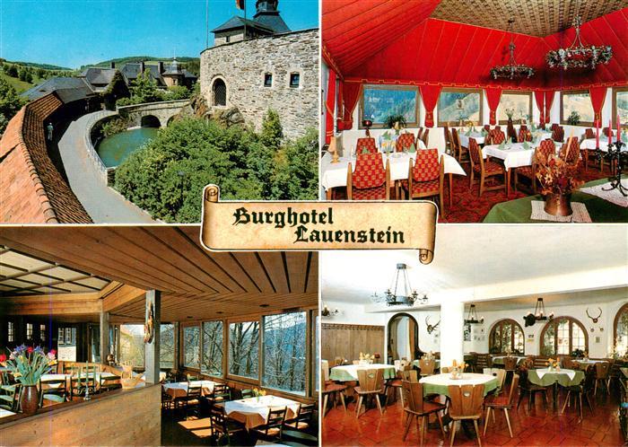 Lauenstein Oberfranken Burghotel Burg Lauenstein Gastraeume