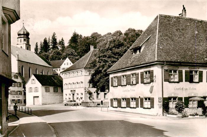 Leutkirch Ortspartie mit Kirche