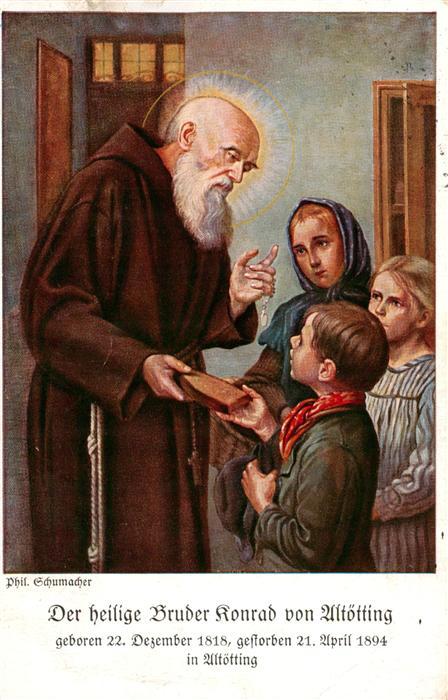 Altoetting Der heilige Bruder Konrad von Altoetting mit Kindern