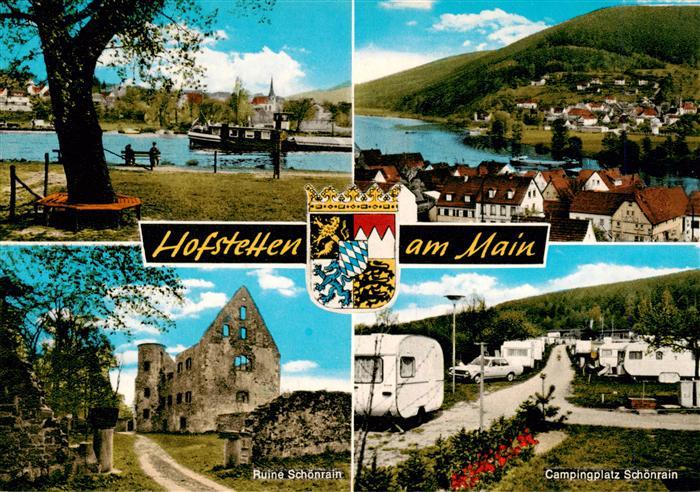 Hofstetten Main Mainpartien Ruine Schoenrain Campingplatz Schoenrain