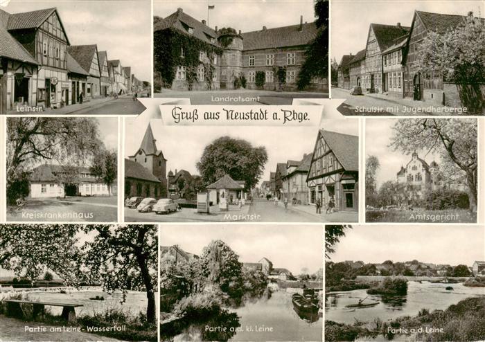 Neustadt Ruebenberge Leinstr Landratsamt Schulstr mit Jugendherberge Kreiskranke