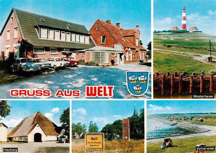 Welt Nordfriesland Pension Moellner Hof Kirchspielskrug Westerhever Haubarg Voll