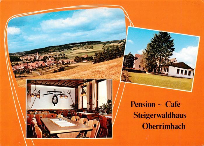 Oberrimbach Burghaslach Pension Cafe Steigerwaldhaus Gaststube Panorama