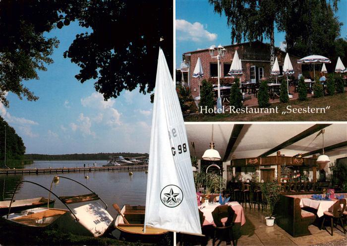 Fuerstenberg  Havel Hotel Restaurant Seestern Gastraum Terrasse Havelpartie