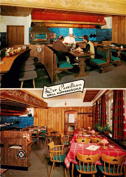 Sonthofen  Oberallgaeu Restaurant Der Postillion Grill Kupferdaechle Gastraeume