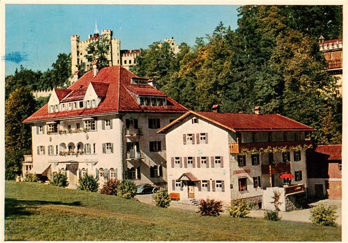 Hohenschwangau Bayern Hotel Mueller mit Schloss Hohenschwangau