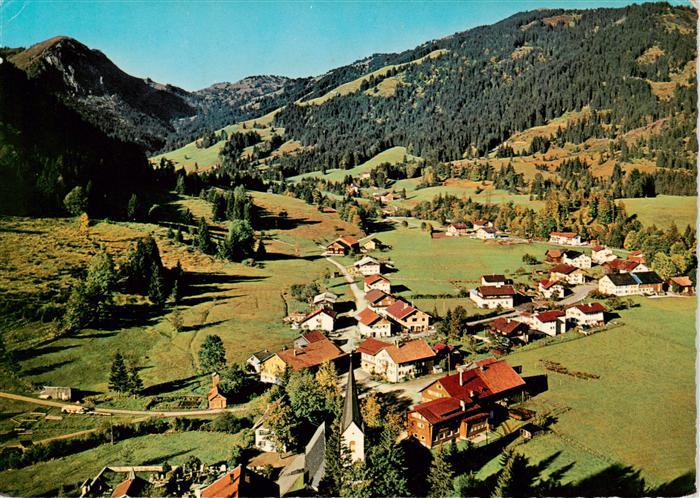 Unterjoch Bad Hindelang Fliegeraufnahme mit Spiesser und Wertacher Hoernig Allga