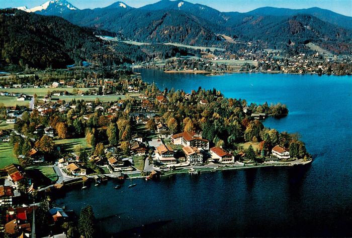 Rottach-Egern Tegernsee Fliegeraufnahme mit Seehotel ueberfahrt