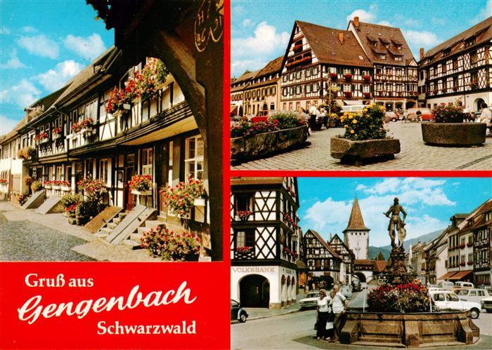 Gengenbach Ortspartien Marktplatz Brunnen