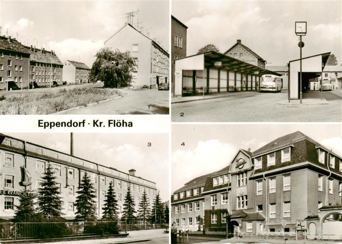 Eppendorf Sachsen Floeha Neubaugebiet Busbahnhof VEB Kranich Schuhfabrik VEB Pla