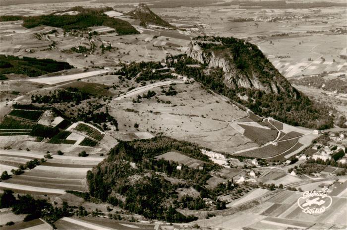 Hohentwiel Singen Fliegeraufnahme mit Hohenkraehen