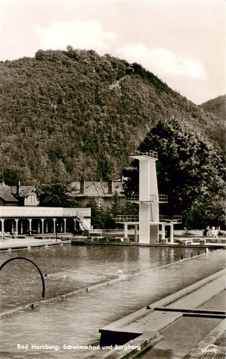 Bad Harzburg Schwimmbad mit Burgberg