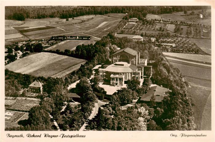 BAYREUTH Bayern Wagner Festspielhaus Fliegeraufnahme