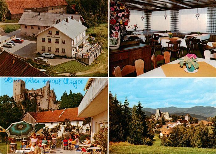 Weissenstein Regen Gasthof Pension Burgruine Gastraum Terrasse Panorama