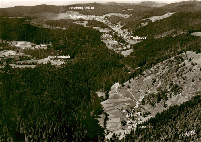 Todtmoos Schwarzwald BW Fliegeraufnahme mit Feldberg Schwaerzenbach Glashuetten