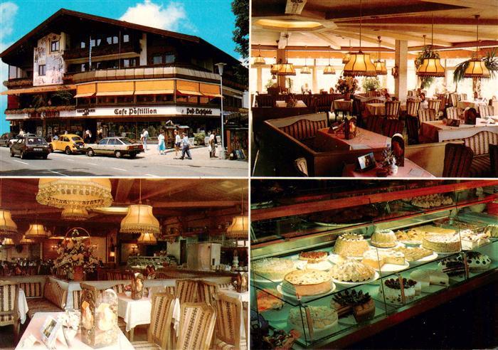 Ruhpolding Bayern Cafe Postillion Gastraeume Kuchentheke