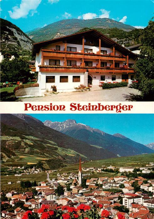 Schlanders Suedtirol IT Pension Steinberger Fliegeraufnahme