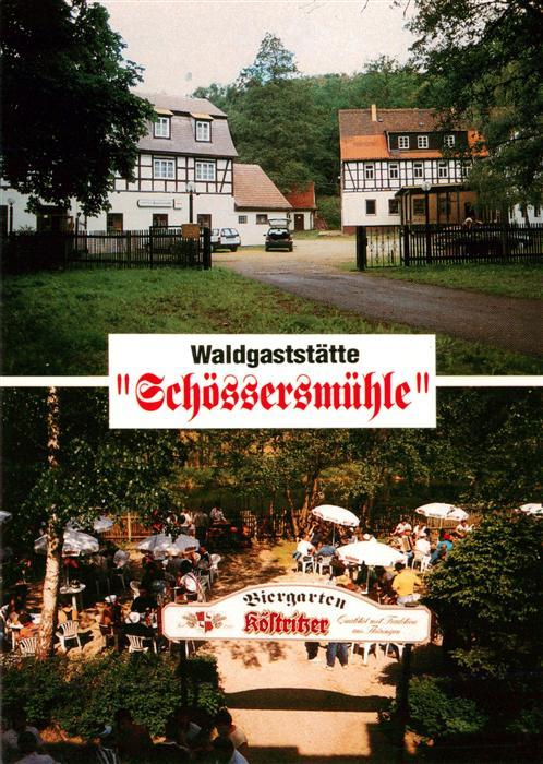 Eisenberg  Thueringen Waldgaststaette Schloessersmuehle Biergarten