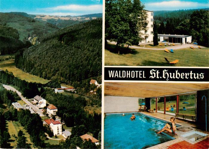 Heigenbruecken Fliegeraufnahme Waldhotel St Hubertus Hallenbad