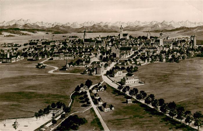 Memmingen Bayern Fliegeraufnahme