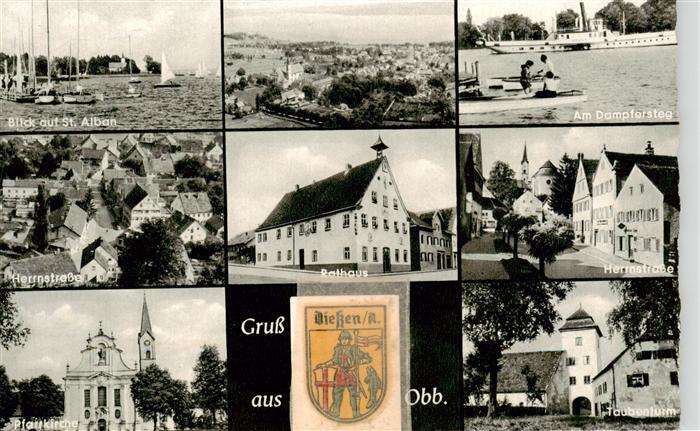 Diessen Ammersee St Albanblick Am Dampfersteg Herrnstrasse Rathaus Pfarrkirche T
