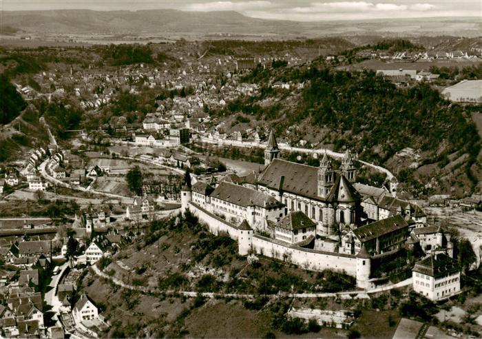 Steinbach Schwaebisch Hall Schloss Comburg Fliegeraufnahme Kath Kirche Akademie