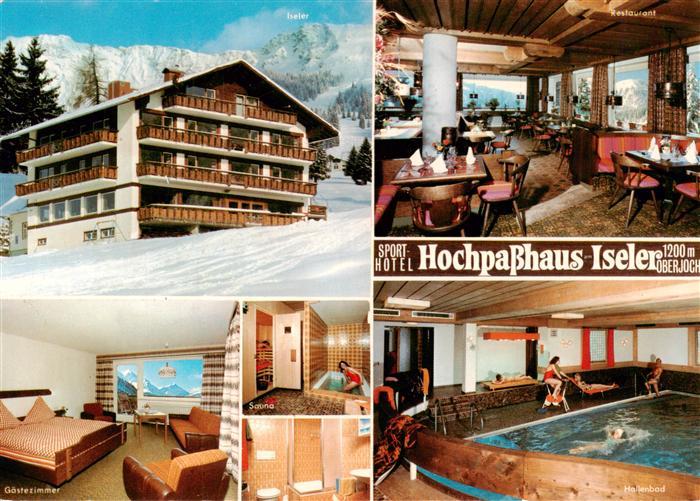 Oberjoch Bad Hindelang Sporthotel Hochpasshaus Iseler Restaurant Gaestezimmer Sa