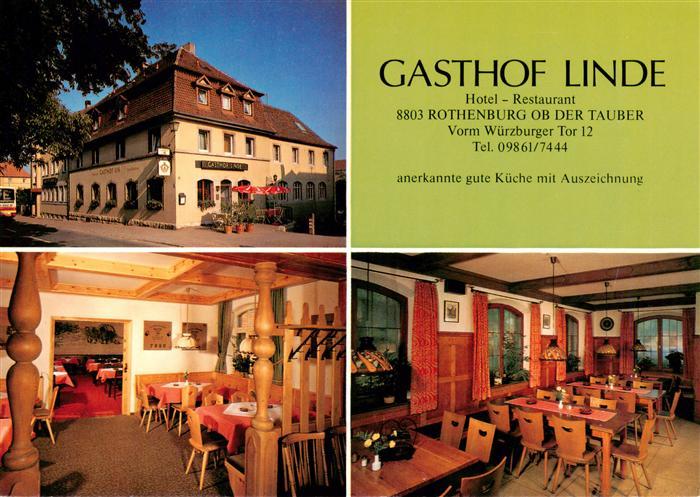 Rothenburg Tauber Gasthof Linde Hotel Restaurant Gastraeume
