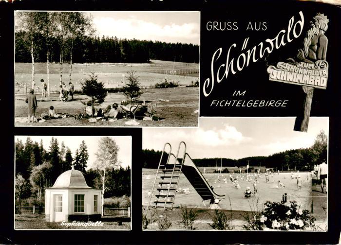 Schoenwald Oberfranken Panorama Sophienquelle Schoenwalder Schwimmbad