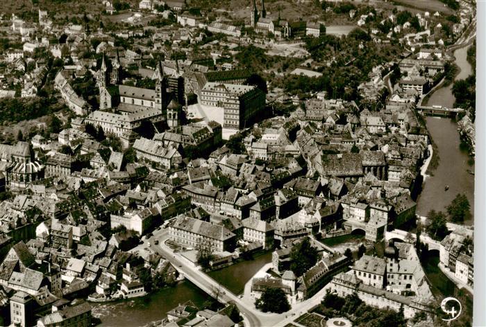 Bamberg Dom mit Umgebung Fliegeraufnahme