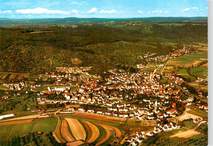 Rudersberg Wuerttemberg Fliegeraufnahme mit Welzheimer Wald