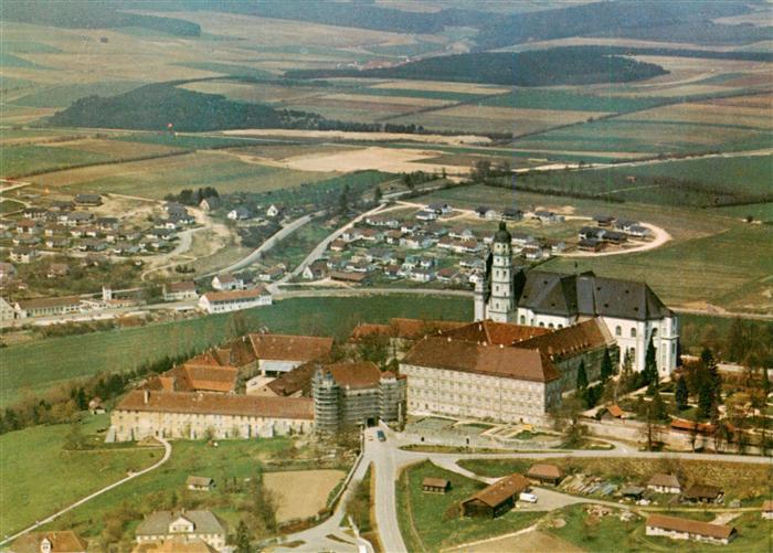 Neresheim Abtei Neresheim Kirche und Kloster Fliegeraufnahme