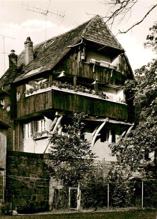 oehringen  Hohenlohe Fachwerkhaus an der Staumauer