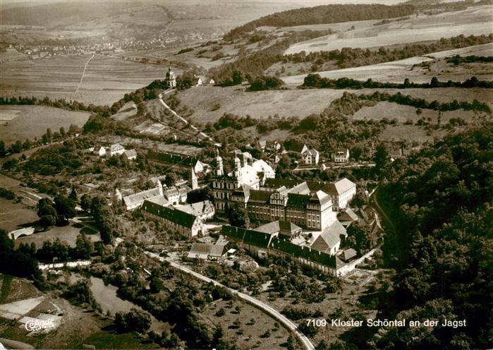 Jagsthausen Jagst Kloster Schoental Fliegeraufnahme