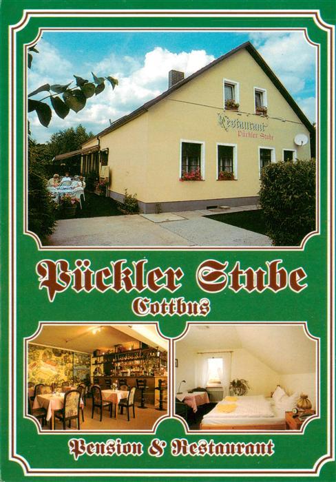 COTTBUS Brandenburg Pueckler Stube Pension Restaurant Gastraum Zimmer