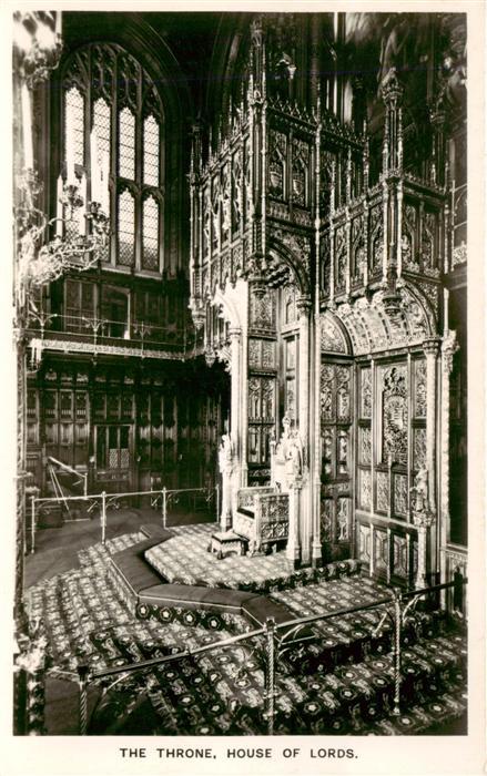 London  UK The Throne House of Lords