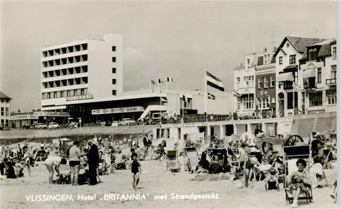 Vlissingen Zeeland NL Hotel Britannia met Strandgezicht