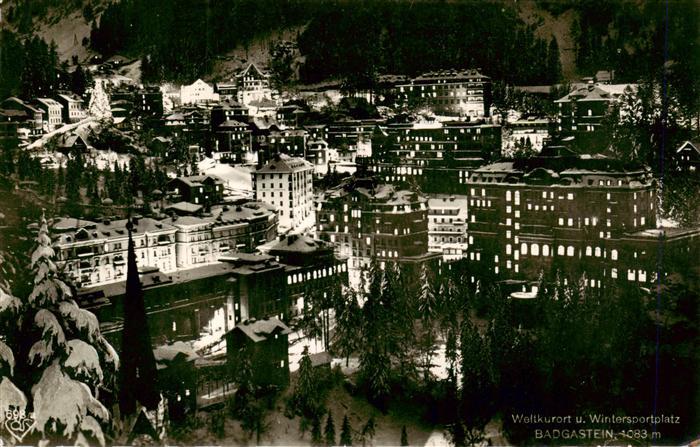 Badgastein AT bei Nacht