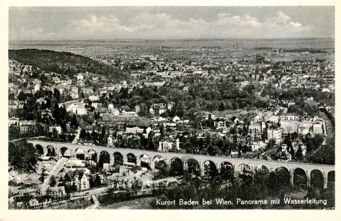 Baden  Wien AT Panorama mit Wasserleitung und Viadukt