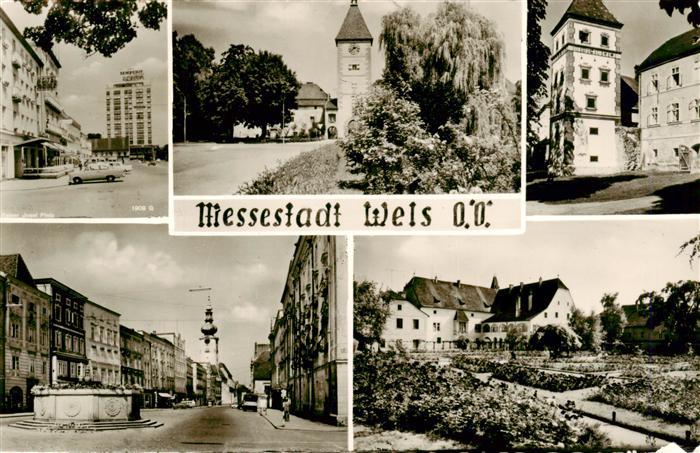 Wels Oberoesterreich AT Kaiser Josef Platz Stadttor Brunnen Kirche