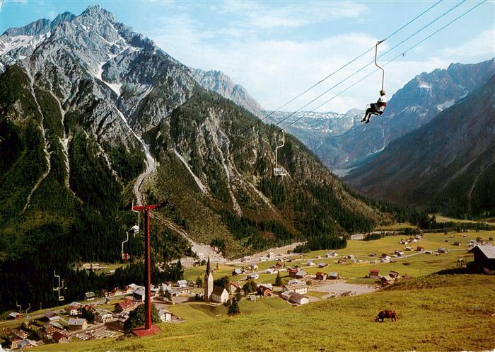 Mittelberg Kleinwalsertal AT Zafernlift mit Elferkopf Zwoelferkopf und Gemstel P