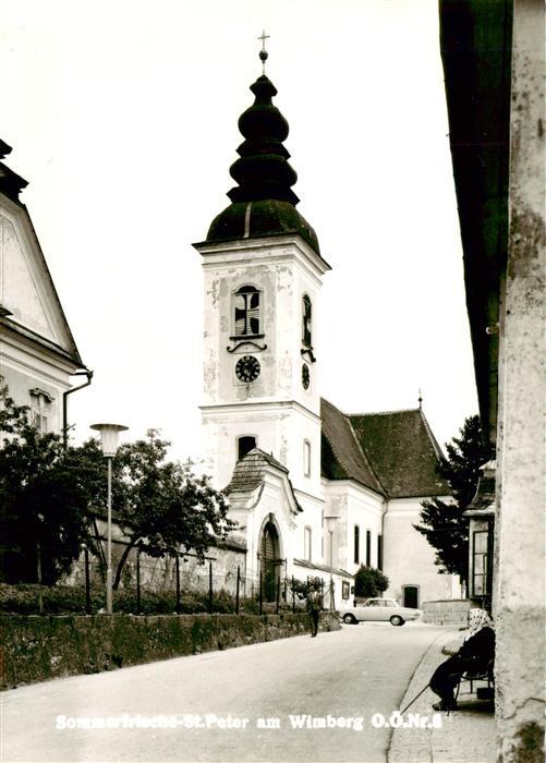 St Peter am Wimberg Oberoesterreich AT Ortspartie mit Kirche