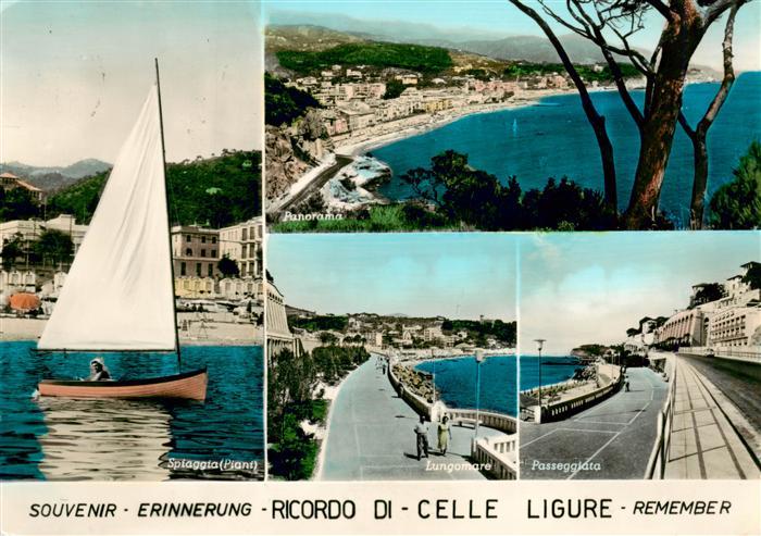 Celle Ligure IT Spiaggia Lungomare Passeggiata Panorama