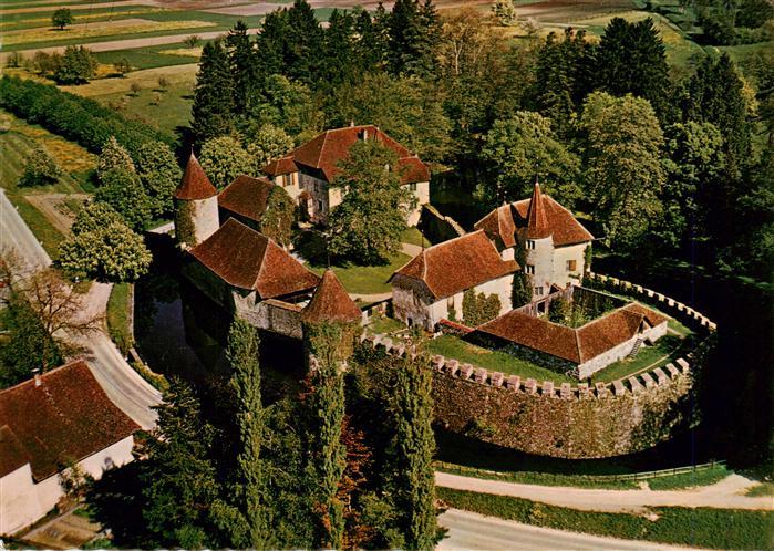 Hallwil Hallwyl AG Schloss Hallwil Fliegeraufnahme
