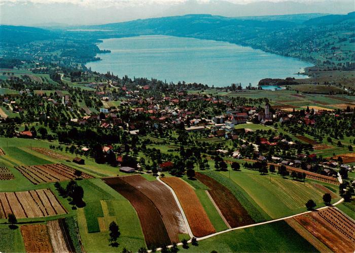 Hallwil Hallwyl AG Fliegeraufnahme mit Hallwilersee