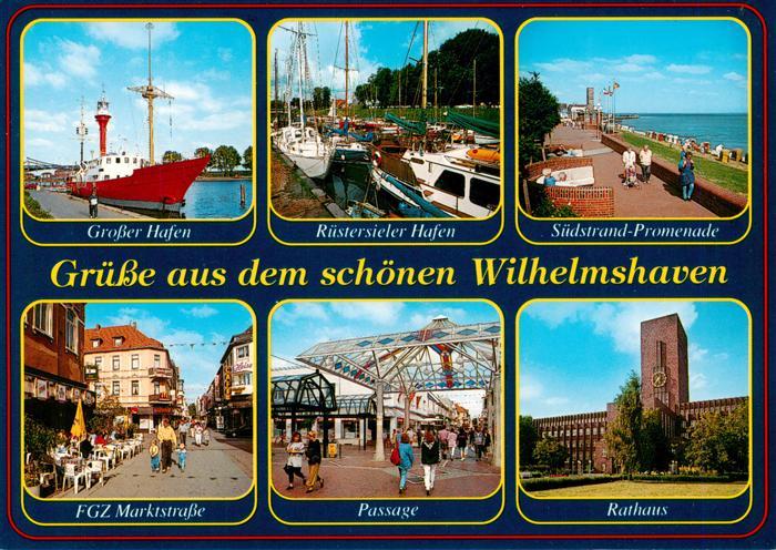 Wilhelmshaven  CITY Gr Hafen Ruestersieler Hafen Suedstrand Promenade FGZ Markt