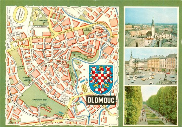 Olomouc Olmuetz CZ Namesti Miru radnice Namesti Rude armady Smetanovy sady Flora